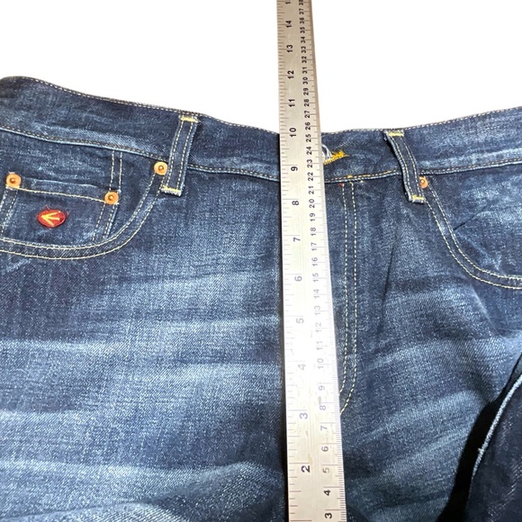 ENERGIE Regent 100% Cotton Y2K Straight Leg Jeans Button Fly Like New Unisex 36 - Picture 7 of 12